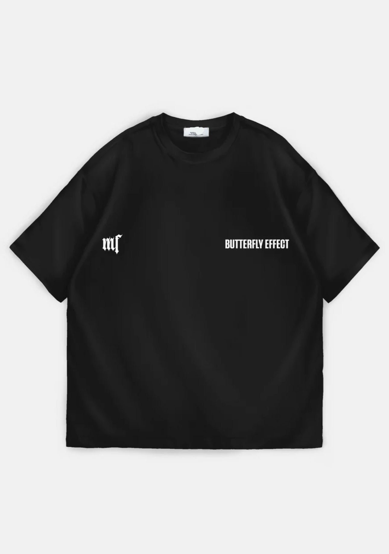חולצה אוברסייז Butterfly שחורה