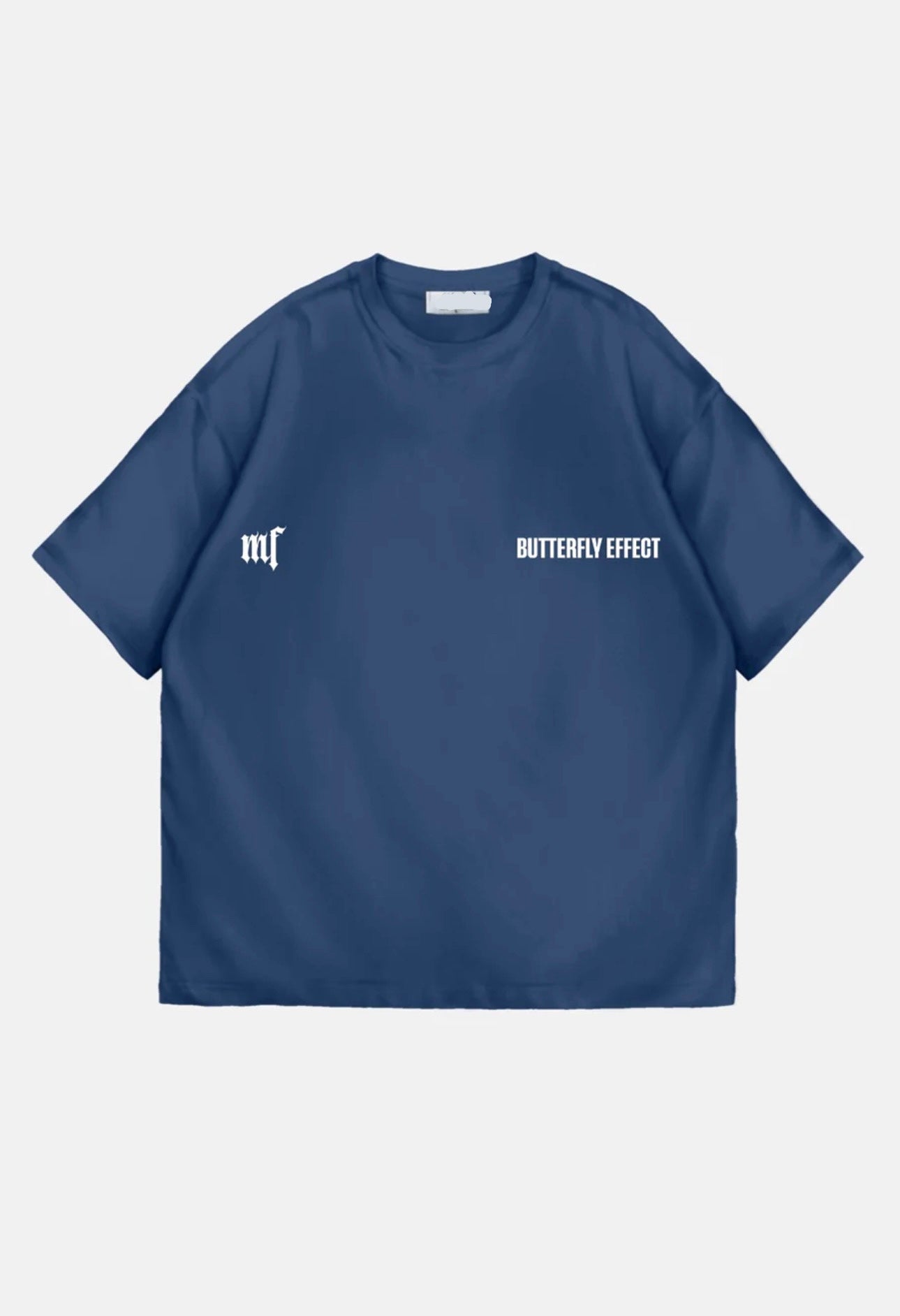 חולצה אוברסייז Butterfly כחולה